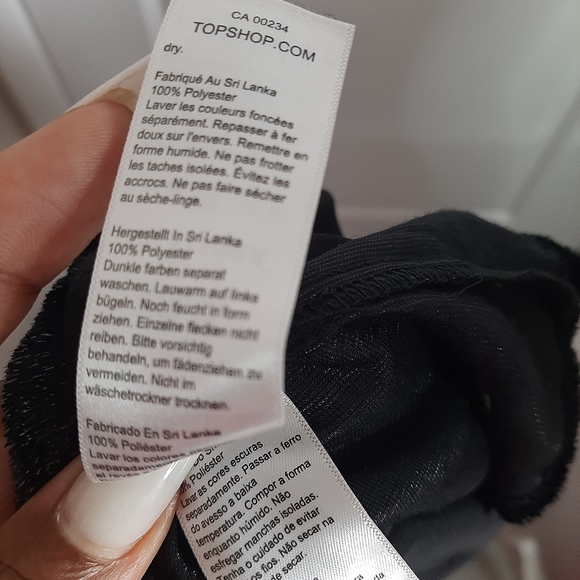 Top shop shimmer velvet mini slip dress 10 - Picture 9 of 13